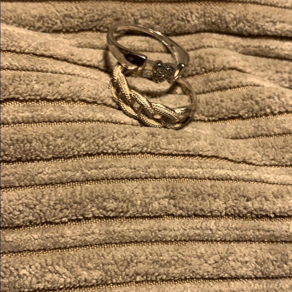 Sterling silver promise ring with diamond accent 7